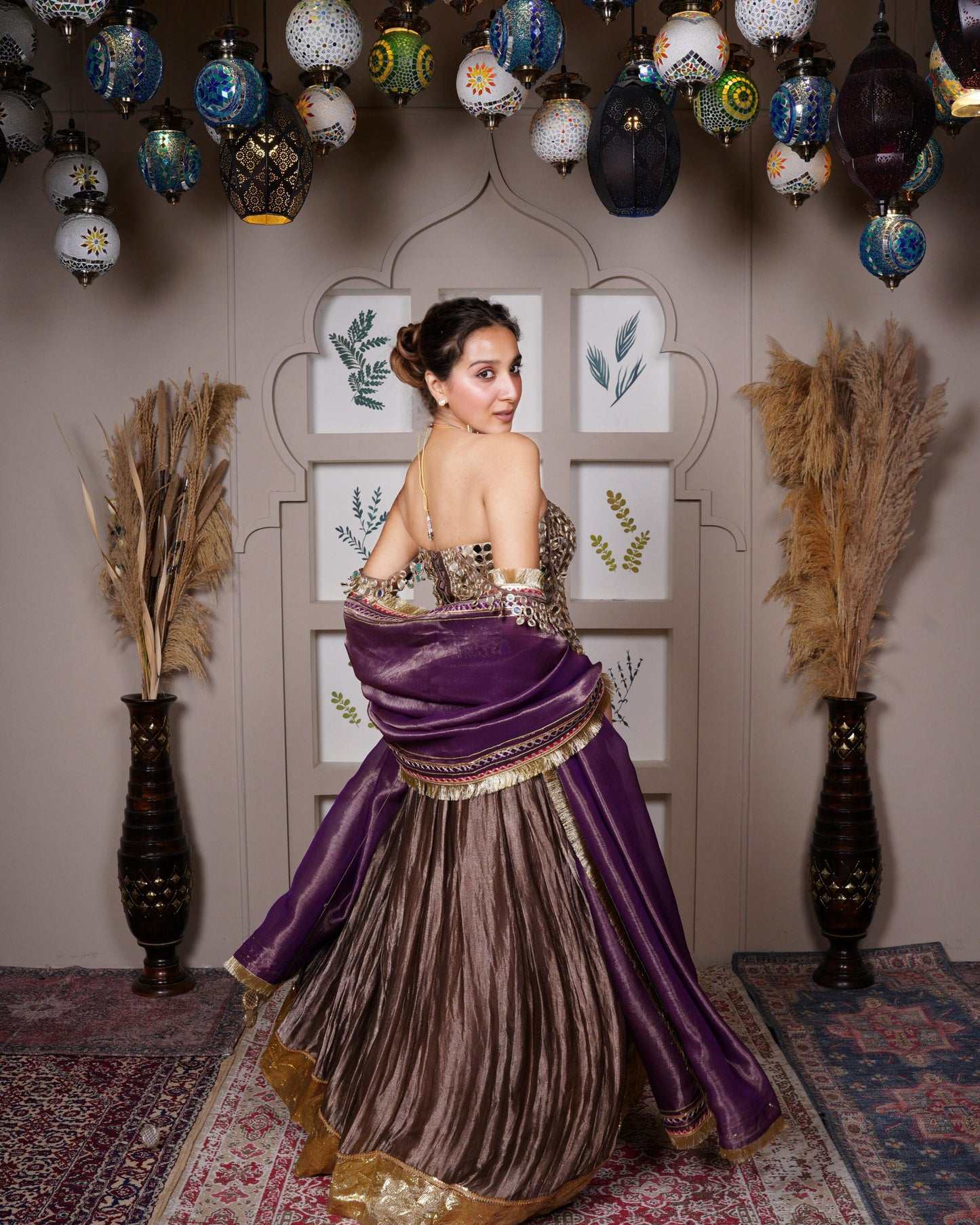 Zarqa Mirror Lehenga Set