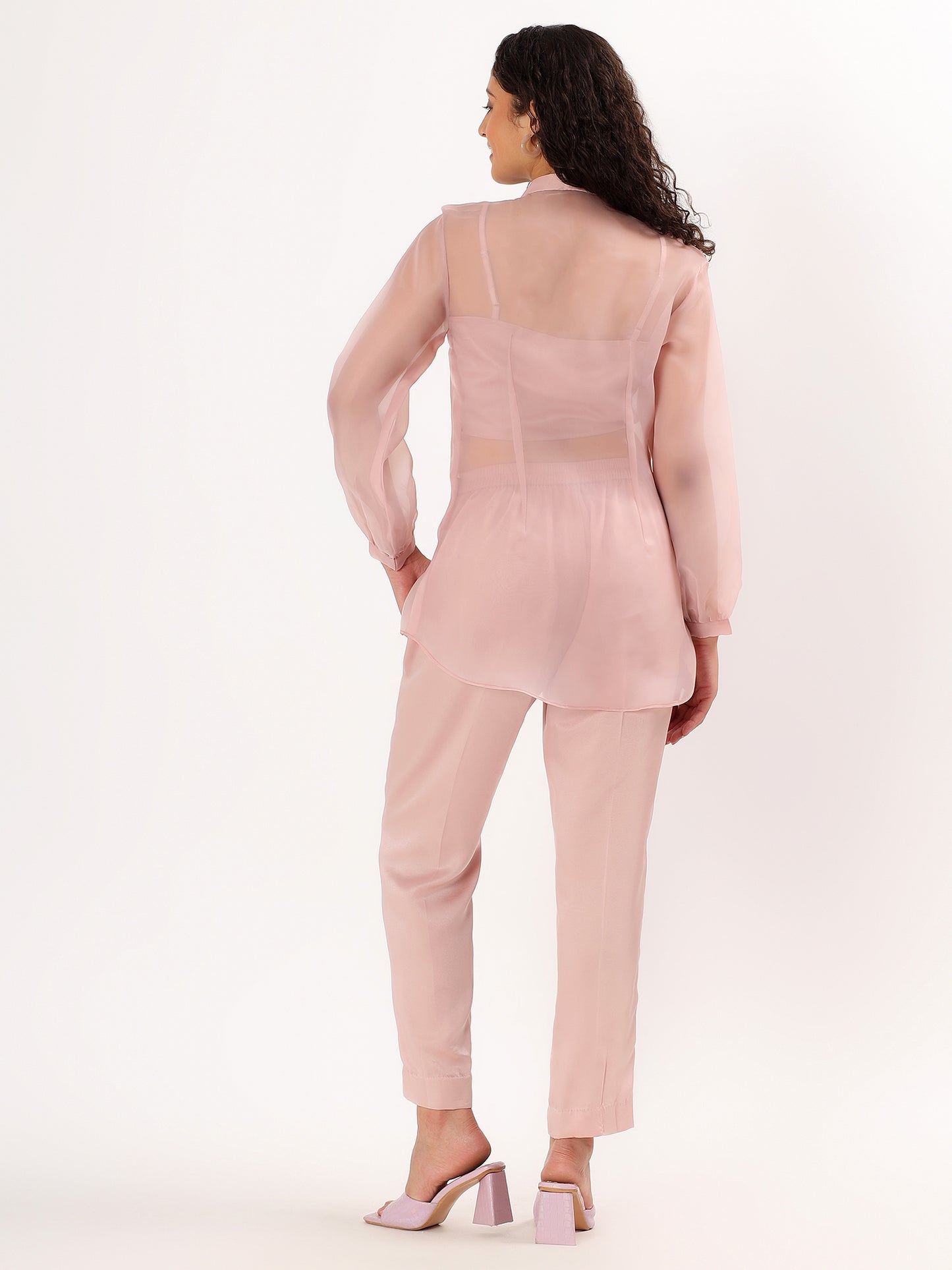 Petal Pink Floral Embroidered Co-ord Set