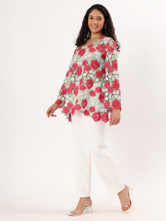 Floral Lace Tumic Co-ord Set