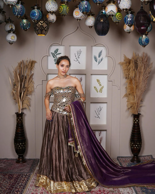 Zarqa Mirror Lehenga Set