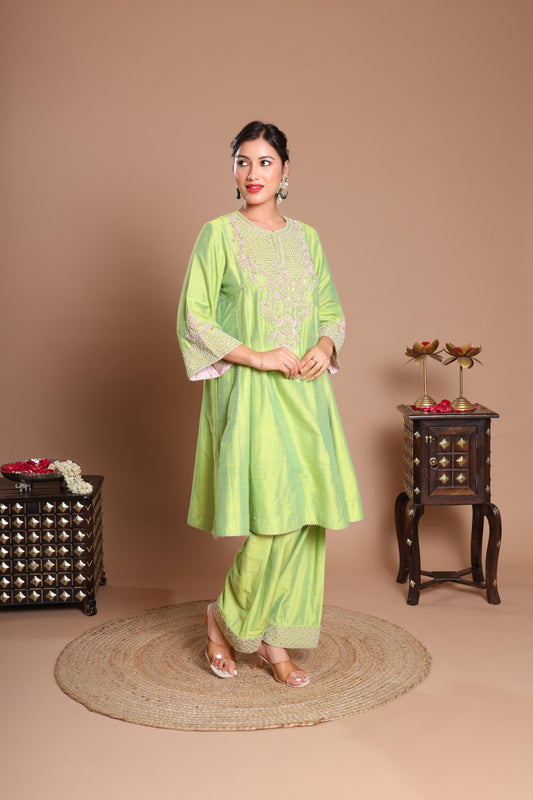 GREEN PISTACHIO KURTA SET