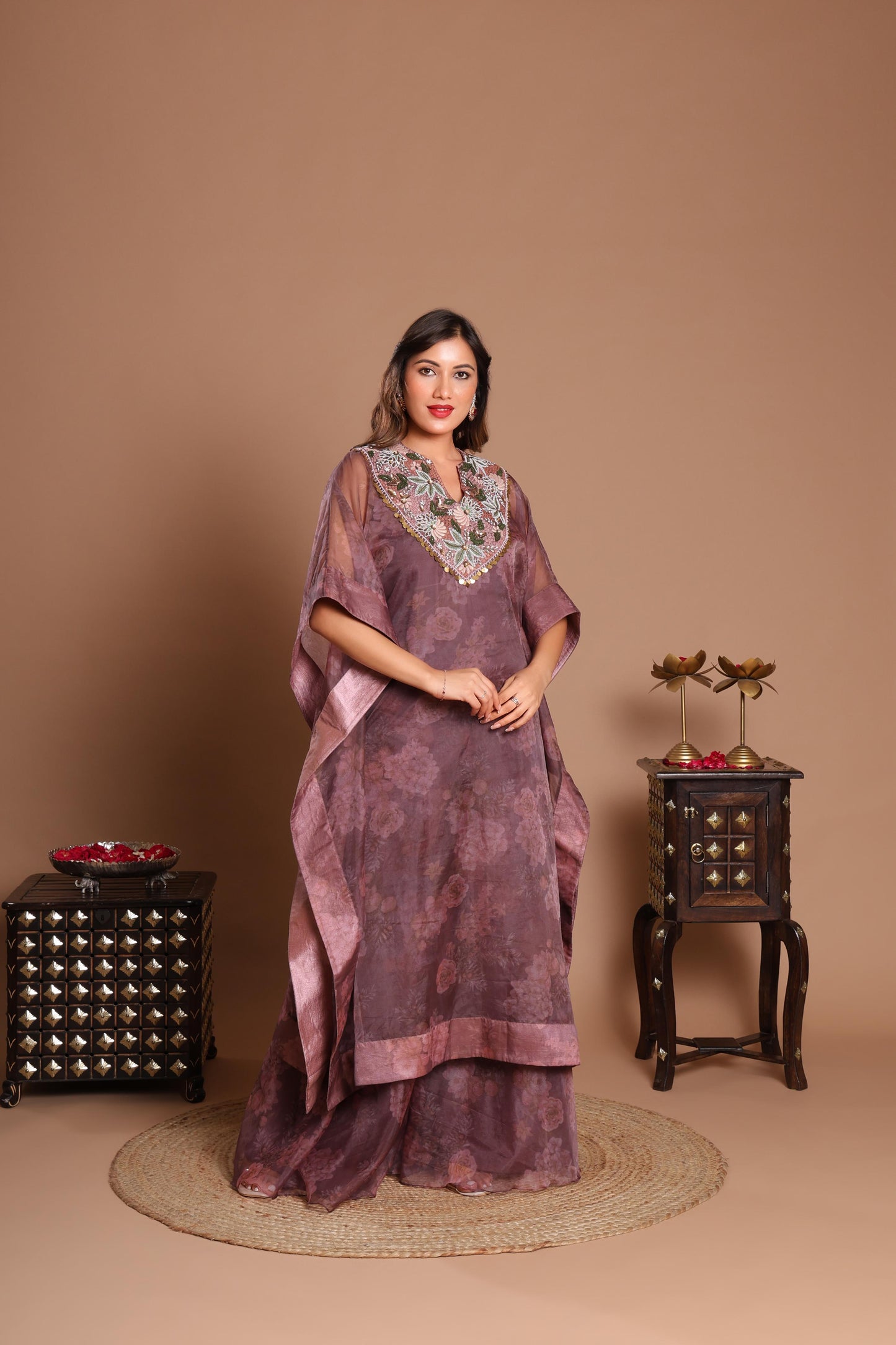 ROSEWOOD BLOOM KAFTAN SET